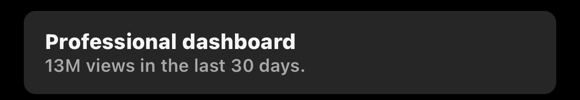 13M views in 30 days